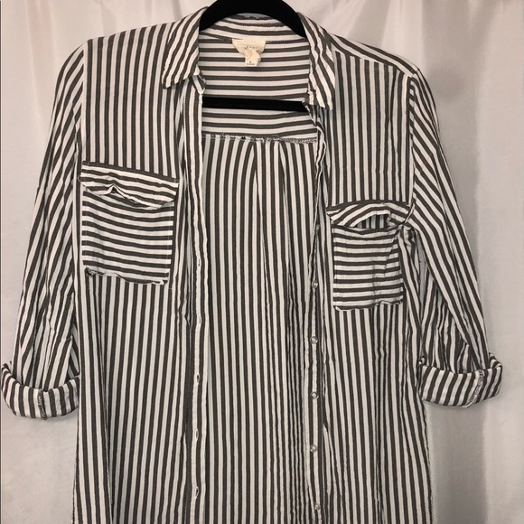 Harper striped long sleeve button down - Picture 4 of 6